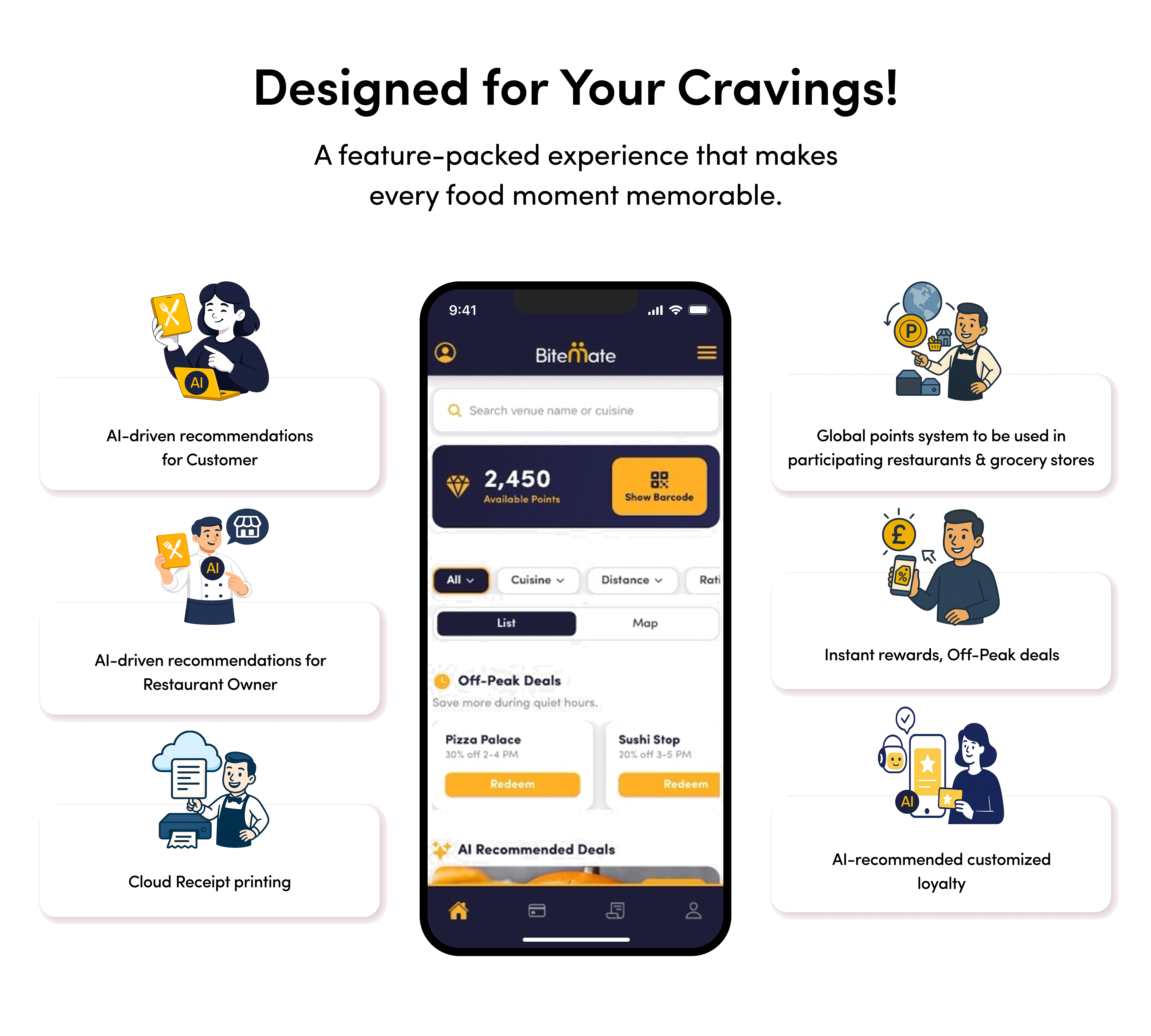 Designed for Your Cravings - BiteMate App Features